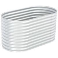 Plantenbak verhoogd 160x80x81 cm gegalvaniseerd staal zilver - thumbnail