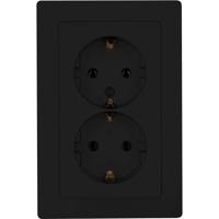 Kopp 920950089 Wandcontactdoos Inzetstuk Paris Zwart (mat) 1 stuk(s) - thumbnail