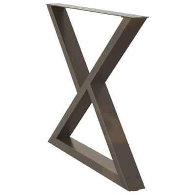 Eettafelpoten 2 st 90x(72-73,3) cm staal naturel