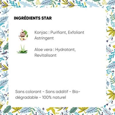 Lady Green Konjac gezichtsspons aloe vera 1 Stuks