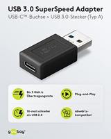 Goobay USB naar USB-C adapter zwart - 9550400 - thumbnail