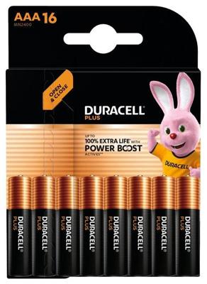 Batterij duracell plus powerboost 16x aaa | 10 stuks
