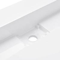 Wastafel 120x46x11 cm mineraal gegoten/marmer gegoten wit - thumbnail