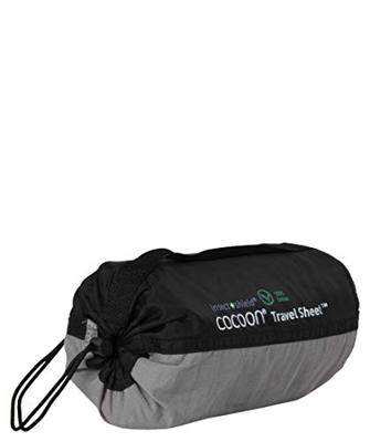 Cocoon Travel Sheet Insect Shield 100% Cotton Lakenzak Grey