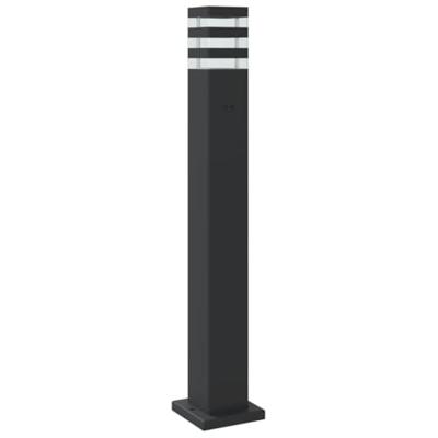 VidaXL Vloerlampen voor buiten 3 st met sensor 80 cm aluminium zwart