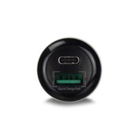 Ewent EW1356 Autolader 1x USB-C 1x USB-A Snellader - Zwart - thumbnail