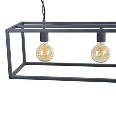 Urban Interiors hanglamp 'Frame' 4-lamps 120cm, kleur Zwart Urban Interiors hanglamp 'Frame' 4-lamps 120cm, kleur Zwart