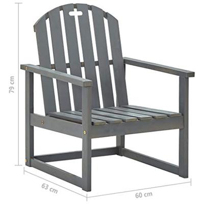 Tuinstoelen 2 st massief acaciahout grijs Tuinstoelen 2 st massief acaciahout grijs