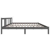 Bedframe massief hout grijs 200x200 cm - thumbnail