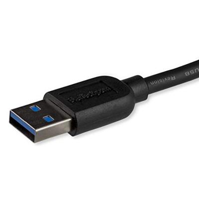 StarTech.com 3m slanke SuperSpeed USB 3.0 A naar Micro B-kabel, St/St, USB 3.0 aansluitkabel, zwart