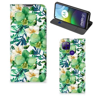 Motorola Moto G9 Power Smart Cover Orchidee Groen Motorola Moto G9 Power Smart Cover Orchidee Groen