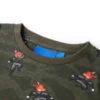 Kinderpyjama met lange mouwen ninjavos 128 kakikleurig - thumbnail