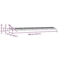 VidaXL Deurluifel 400x100 cm polycarbonaat zwart - thumbnail