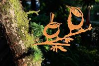 Geluksvogel winterkoning paartje roestbruin - thumbnail