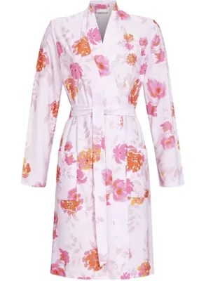 Ringella dames dunne badjas - Pink rose