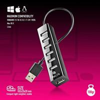 Hub USB NGS IHUB7 TINY Zwart - thumbnail