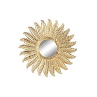 Wandspiegel DKD Home Decor Gouden Veren Indiaas Decapé 90 x 3 x 90 cm - thumbnail