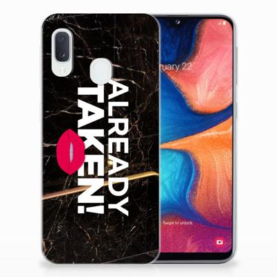 Samsung Galaxy A20e | Siliconen hoesje | met naam Already Taken Black