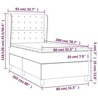 Boxspring met matras stof donkerbruin 80x200 cm - thumbnail