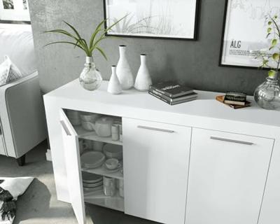 Kledingkast Delta - 3-deurs - wit/eiken