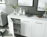 Kledingkast Delta - 3-deurs - wit/eiken - thumbnail