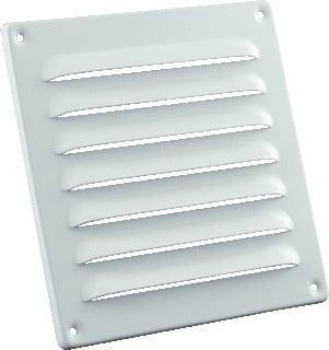 Nedco schoepenrooster alu. 155 x 155 mm RAL9010 wit