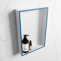 MONDIAZ EASY Nis 44,5x29,5cm in solid surface kleur Jeans | Talc. 1 vak geschikt voor in- of opbouw - thumbnail