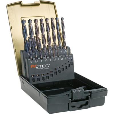 Rotec Spiraalborenset 1-10x0.5mm hss-r 19-delig Rotec Spiraalborenset 1-10x0.5mm hss-r 19-delig