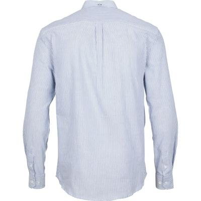 Kronstadt Heren Overhemd Johan Wit Blauw Gestreept Oxford Regular Fit
