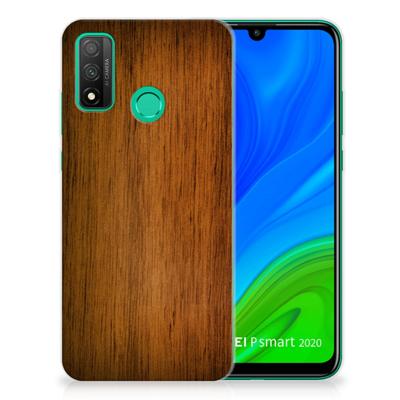 Huawei P Smart 2020 | Bumper Hoesje | Donker Hout