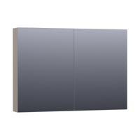 Brauer Impress Deluxe Spiegelkast - 100 cm - met interne en externe Verlichting - 2 Dubbelzijdige Spiegeldeuren - Mat Taupe - thumbnail
