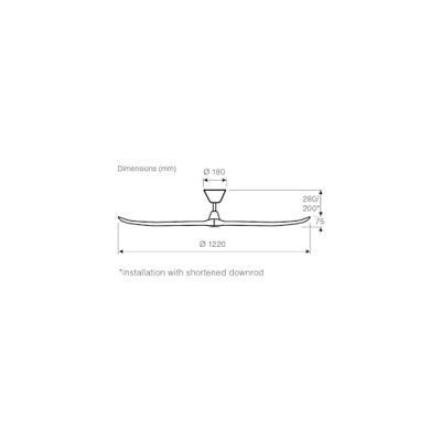 CasaFan ECO GENUINO 122 BN-NB Plafondventilator 11.3 W (Ø x h) 1220 mm x 280 mm Chroom Met afstandsbediening, Met wintermodus CasaFan ECO GENUINO 122 BN-NB Plafondventilator 11.3 W (Ø x h) 1220 mm x 280 mm Chroom Met afstandsbediening, Met wintermodus