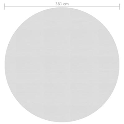 VidaXL Zwembadfolie solar drijvend 381 cm pe grijs