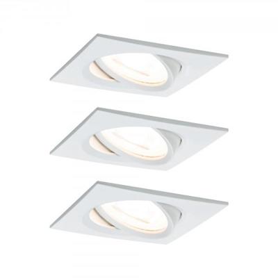Paulmann 93490 Inbouwlamp Set van 3 stuks 6 W Wit (mat)