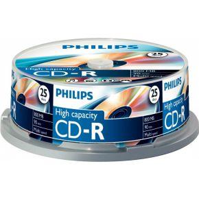 Philips CD-R High-capacity (800 MB/90 minuten, multi-speed, 25 stuks Spindel)