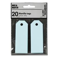 Creativ Company Manilla labels lichtblauw, 20st. - thumbnail