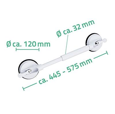 RIDDER handgreep met zuignappen telescopisch 100 kg 12,5 cm a0150301