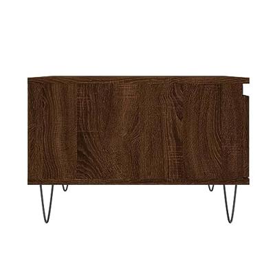 Salontafel 55x55x36,5 cm bewerkt hout bruin eikenkleur