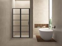 Nisdeur Wiesbaden Horizon met Vast Paneel 100x200 cm 8 mm NANO Mat Zwart - thumbnail