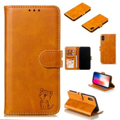 Lederen beschermhoes voor iPhone X & XS (geel)