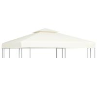 VidaXL Vervangend tentdoek prieel 310 g/m² 3x3 m crèmewit - thumbnail