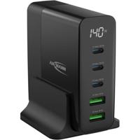 Ansmann Desktop Ladegerät mit Display DC5140PD 140W USB-oplader 140 W 2x USB-A, 3x USB-C USB PD Zwart Binnen - thumbnail