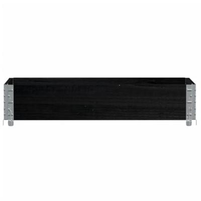 Palletopzetrand 100x50 cm massief grenenhout zwart - thumbnail