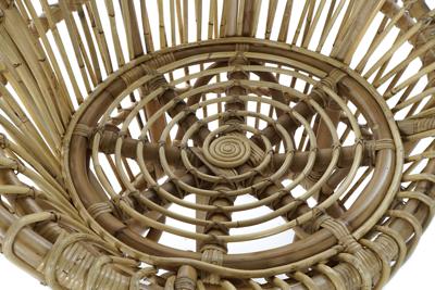 Leunstoel DKD Home Decor Natuurlijk Katoen Wit Rotan (74 x 67 x 85 cm)