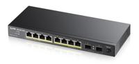 Zyxel 10-poorts Gigabit Unmanaged PoE+ Switch [8-poorts met 130 Watt budget] - Zonder ventilator [GS1100-10HP] - thumbnail