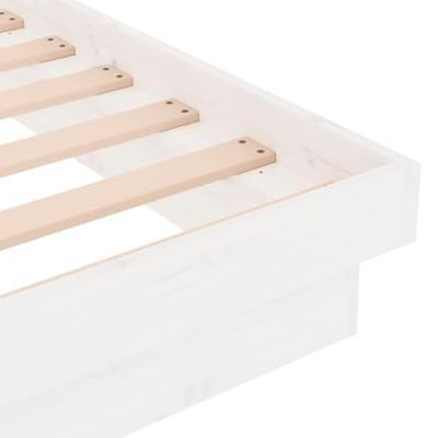 Bedframe massief hout wit 90x200 cm Bedframe massief hout wit 90x200 cm
