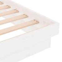 Bedframe massief hout wit 90x200 cm - thumbnail