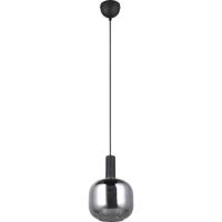 Moderne LED Hanglamp E27 - Rond Verchroomd Glas & Mat Zwart Metaal - thumbnail