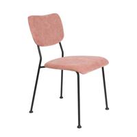 Zuiver Eetkamerstoel 'Benson' Rib, kleur Roze - thumbnail