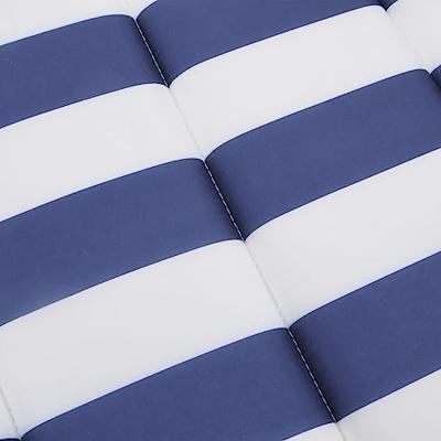 VidaXL Ligbedkussen gestreept oxford stof blauw en wit